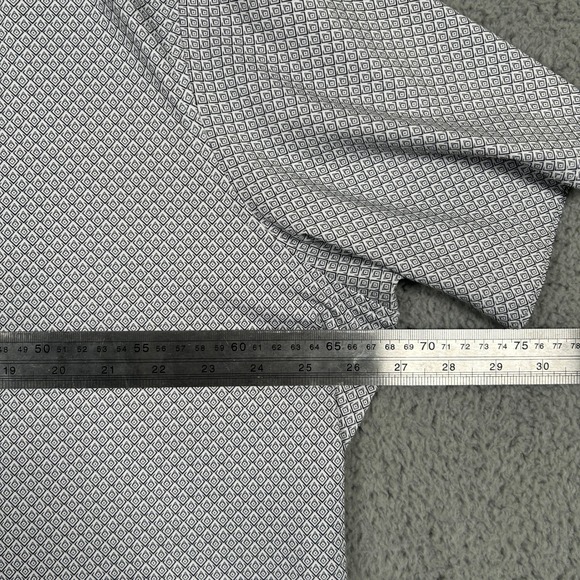 Johnnie-O Mens Polo Shirt Gray Geometric Print Performance Golf XL - Picture 5 of 7